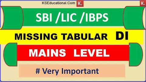 Missing DI Advance Level for SBI PO / LIC AAO 2019 | Data Interpretation for Bank Exam