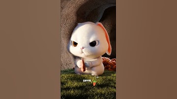 Angry Bunny Chewing a Carrot 🐰🥕 | Blender 3D Animation