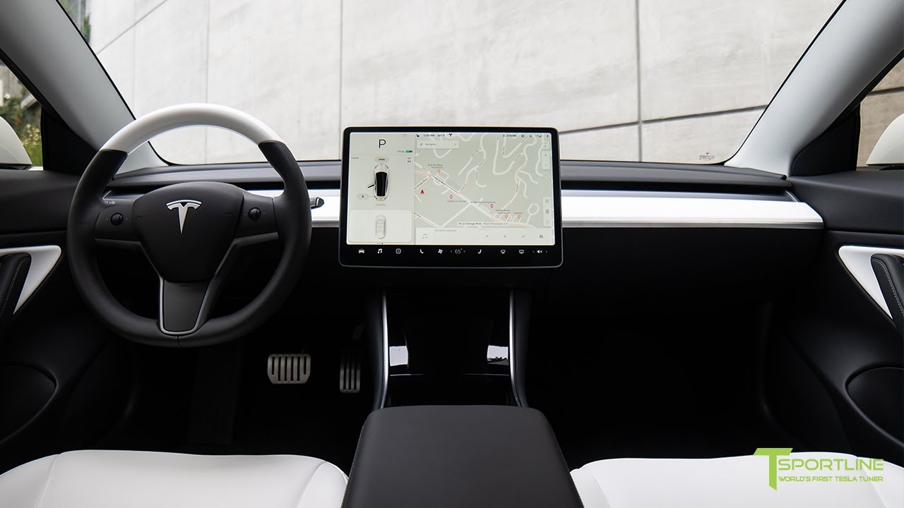 Hansshow Real Carbon Fiber Dashboard Abdeckung für Tesla Model 3 2021+