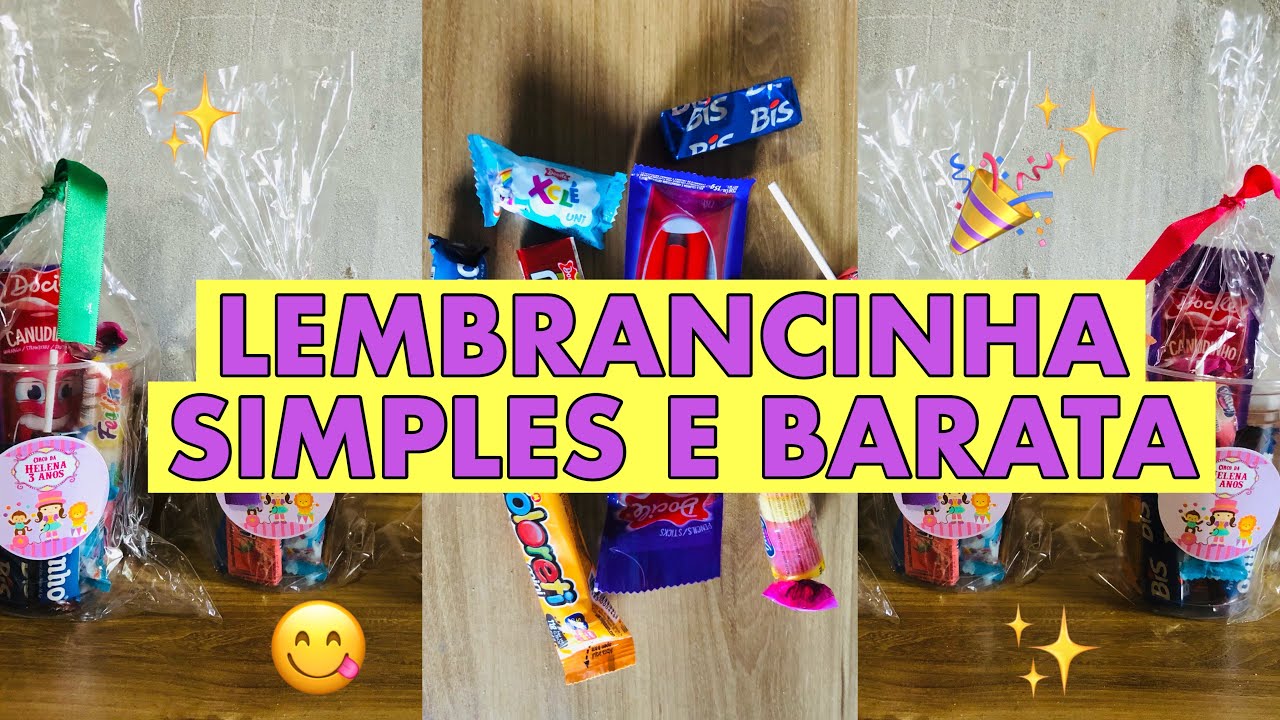 IDEIAS BARATAS E CRIATIVAS DE LEMBRANCINHAS PARA ANIVERSÁRIO - CANAL ...