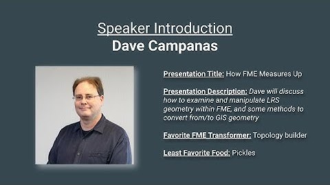 How FME Measures Up, by Dave Campanas