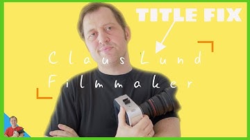 Davinci Resolve Bonus Episode#2 "TITLE FIX"