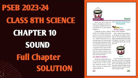 Class 8th Science Chapter 10 Sound Question Answer, class 8 Science Chapter 10 Sound Question Answer
