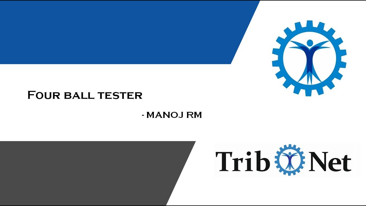 Four ball tester tribometer YouTube