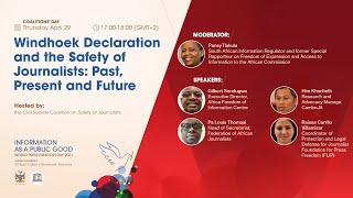 Windhoek Declaration and the Safety of Journalists - #WorldPressFreedomDay Conference 2021