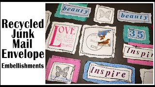 Used envelope embellishments - Day 6 - Starving Emma