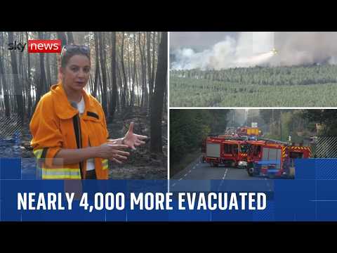 Nearly 4,000 more evacuated in France as heatwave threatens firefighting efforts