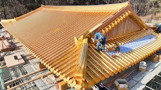 The process of making the grandest and most wonderful golden roof in the world.