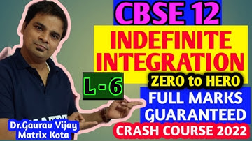 Integration L-6 | Introduction | Class 12 | BOARD | DGV SIR | MATRIX KOTA | #integrationshorttricks
