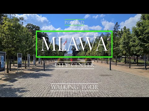 [4K] POLAND City Center Mlawa WALKING TOUR/spacer po centrum Mławy