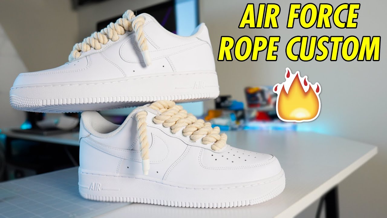 HOW TO: THICK ROPE LACES AF1 CUSTOM SHOES