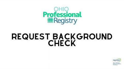 Background check walk through