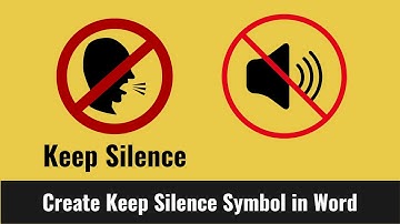 create keep silence symbol in ms word