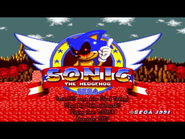 Sonic exe from MEGA DRIVE 😈  Sonic exe GENERATIONS History 