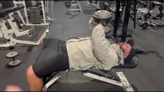 Shadow muscle:  Bench Dumbell workout over head 