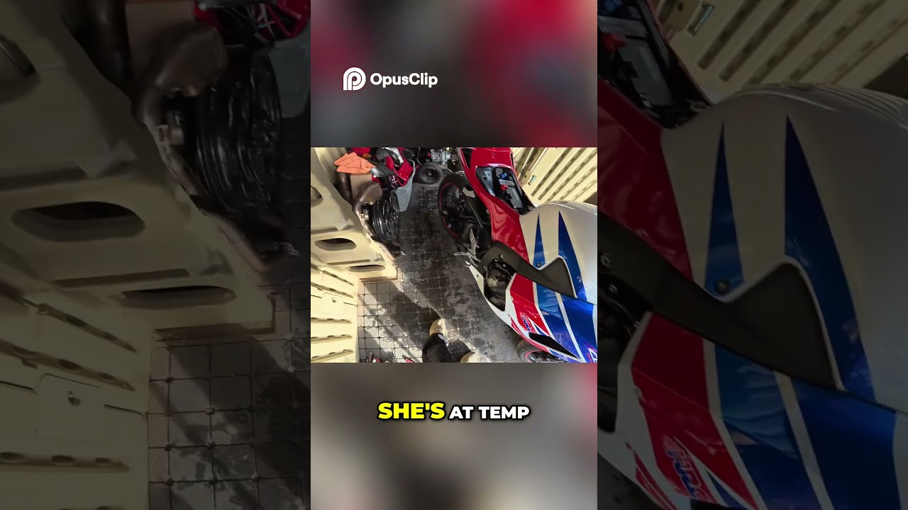 Мотоцикл Honda CBR600RR извергает пламя! 