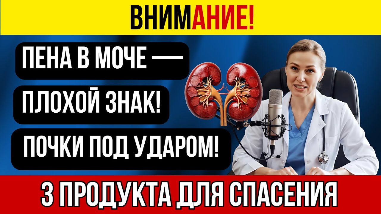 Пенистая моча — тревожный сигнал! Ваши почки разрушаются? Эти 3 продукта могут спасти их