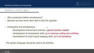 Curricular planning in the teaching of translation