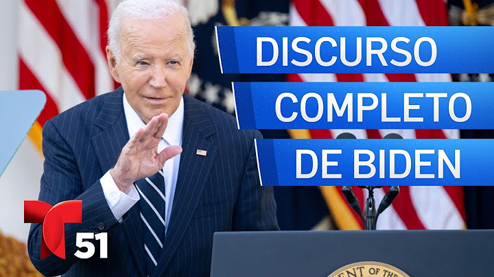 Discurso de Joe Biden tras victoria de Trump en las elecciones