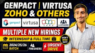 Genpact, Virtusa, Zoho & Others Hiring 2026 | Internship + Full Time | Freshers Apply Now
