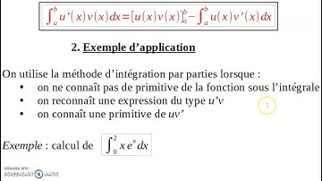 Intégration 6 Intégration par parties