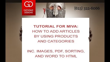 Miva - How to Add Articles as Products with Images and a PDF in a Category