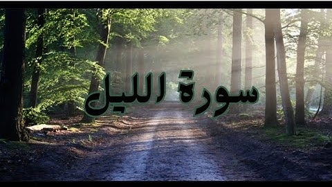 سورة الليل بصوت الشيخ.حسان هنوش
