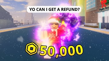 Spending 50,000 Robux On YBA Skins...