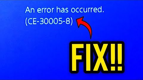 Fix error code Ce-30005-8 on ps4 with new method