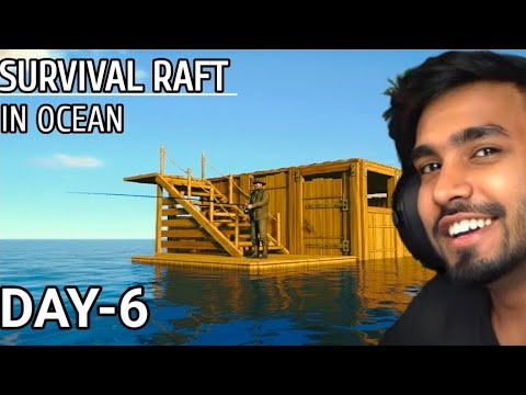 SURVIVAL RAFT IN OCEAN DAY-6 (AAJ TO FISHING KARTE HUE MAJA AA GAYA) 😱 ...