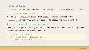 Resolving the BadMethodCallException in Laravel