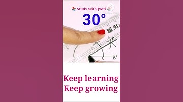 how to construct 30 degree angle using compass | 30° angle #studywithjyoti