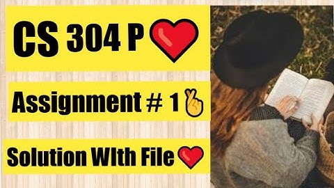CS304 P Assignment 1 Solution Spring 2022 | CS304p solution with File