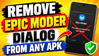 Easiest Way To remove Dialog From Mod Apk | Epic Moder Dialog | Clown Tricks