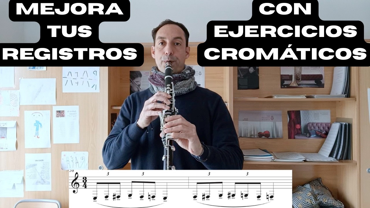 Calentamiento en el clarinete con ejercicios cromáticos