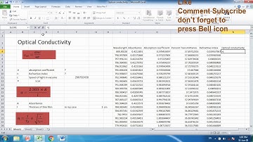 calculate optical conductivity from uv-visible spectroscopy