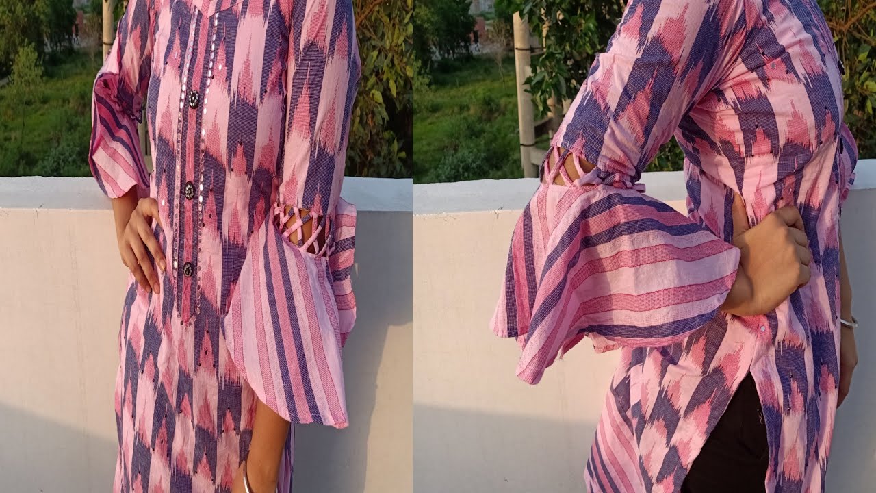 Beautiful Bell Sleeves Design // Cutting and Stitching ShamiFashion YouTube