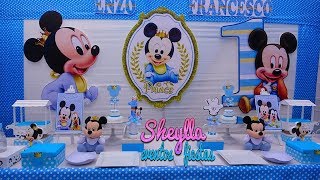 Decoracion Mickey Bebe Principe Rey Fiesta Infantil Tematica Ninos Youtube Decoracion Mickey Bebe Principe Rey Fiesta Infantil Tematica Ninos Youtube