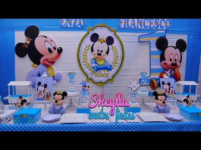 Decoracion Mickey Bebe Principe Rey Fiesta Infantil Tematica Ninos Youtube