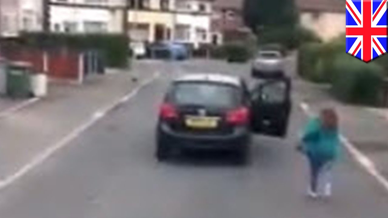 Road rage woman fails to put car in park, so it rolls away TomoNews
