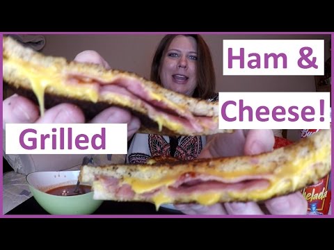 Cheesy Grilled Ham & Cheese Sandwich, Mac & Cheese, & Tomato Soup: MUKBANG