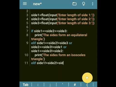 Python program to determine if they form a scalene, isosceles or ...