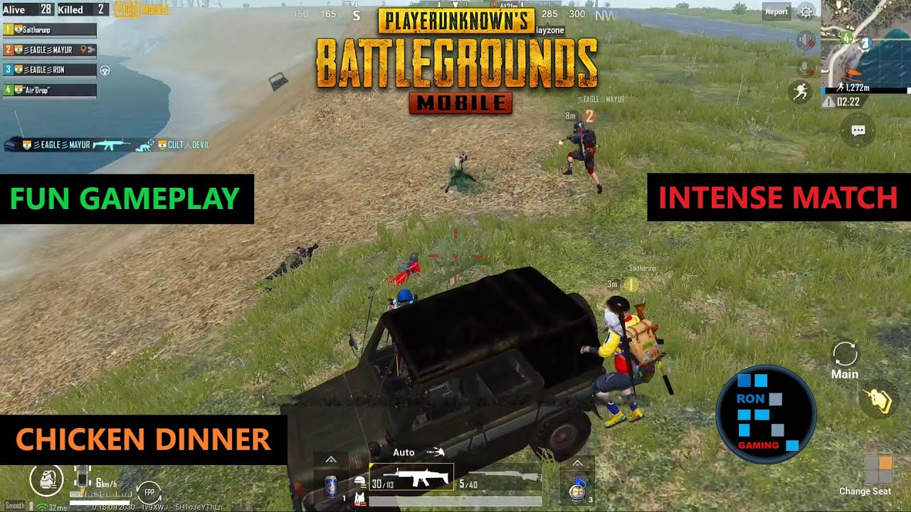 PUBG MOBILE | INTENSE MATCH RUSH GAMEPLAY CHICKEN DINNER - YouTube