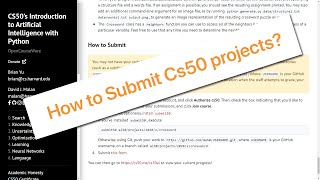 How To Submit Cs50 Projects 2021 Windows Cs50X Cs50Ai Cs50Web