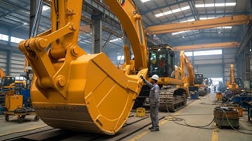 Inside the Largest Excavator Factory Building the Most Powerful Earthmovers (Full Process)