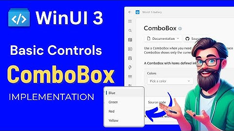 Windows UI 3 : Controls in WinUI 3 | Basic Inputs - Combobox | WinUI 3 Gallery