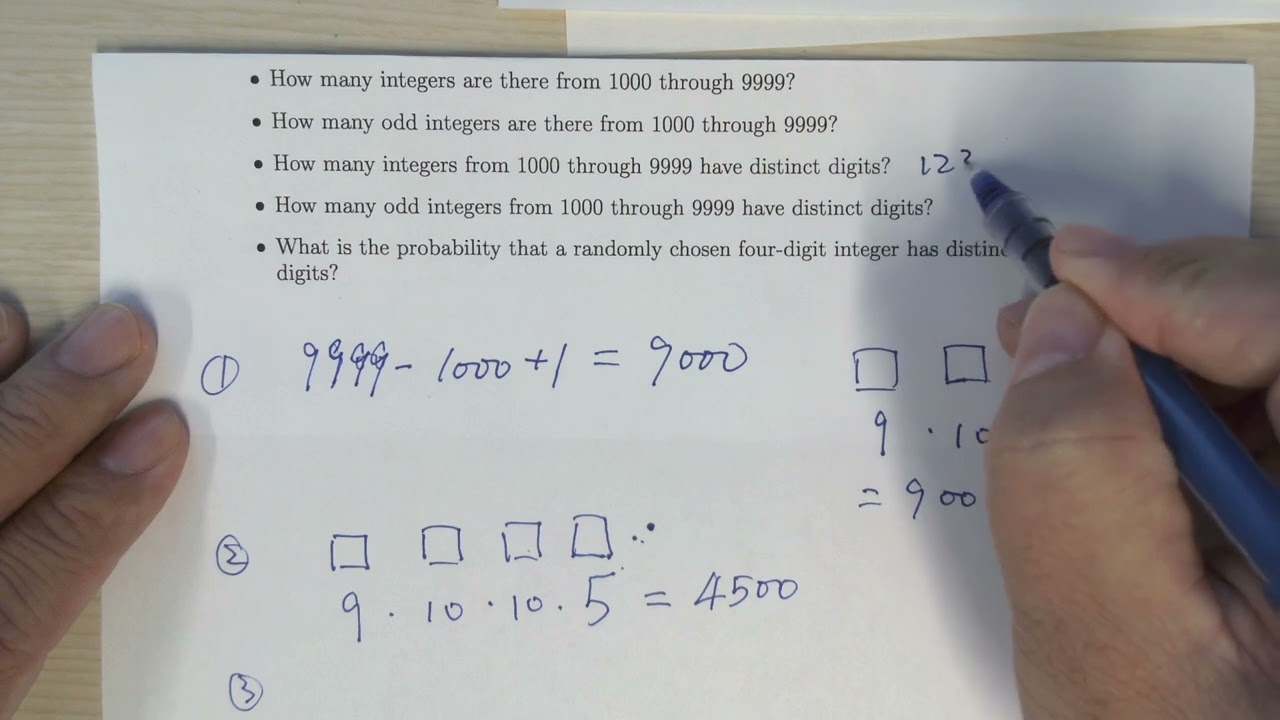 How Many Integers From 1000 To 9999 Have Distinct Digits YouTube How Many Integers From 1000 To 9999 Have Distinct Digits YouTube