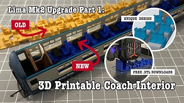 Upgrade modeltreinwagon deel 1 – 3D-geprinte Lima Mk2-interieurstoelen