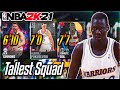 I used the TALLEST SQUAD possible in nba 2k21 myteam....