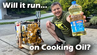 Will Caterpillar Diesel run on Cooking oil? Attempt to run engine on Transmission Fluid & other oils